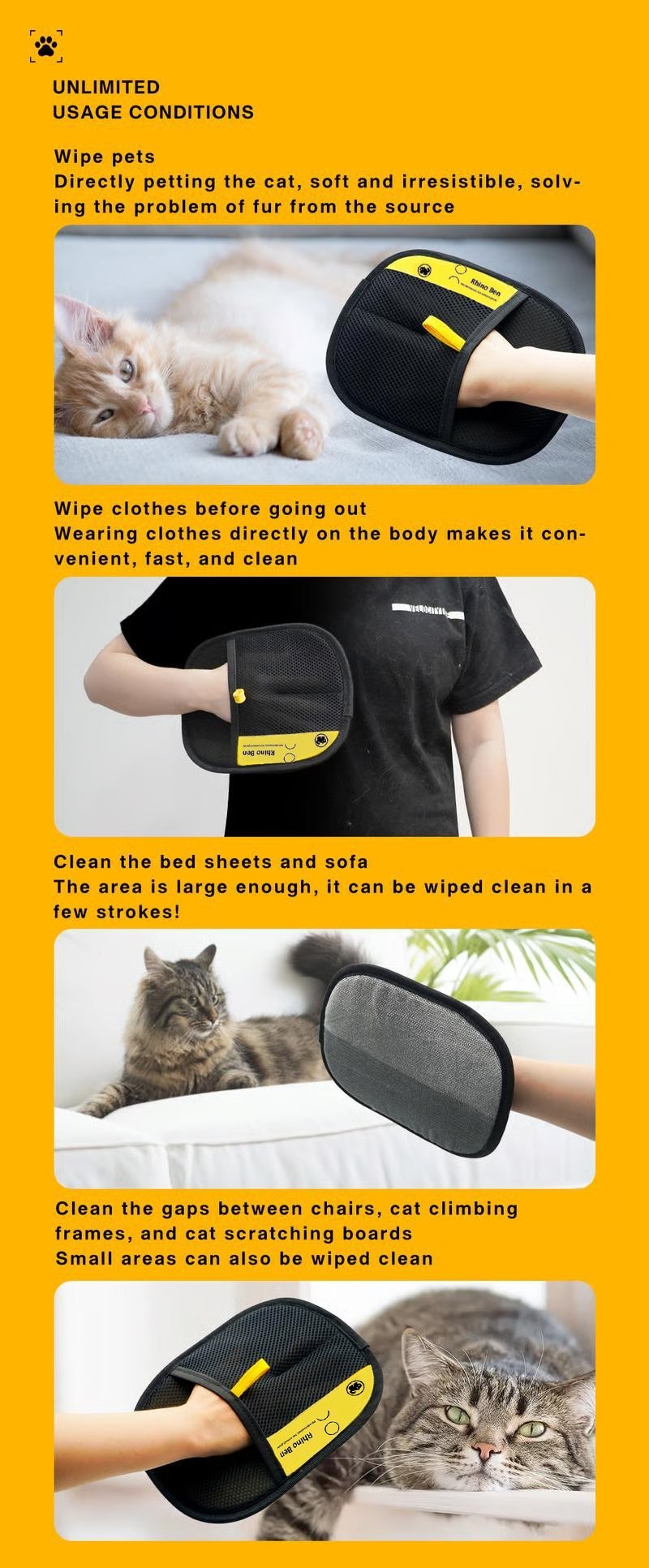 Last Day Promotion 49% OFF - Pet hair remover Electrostatic gloves