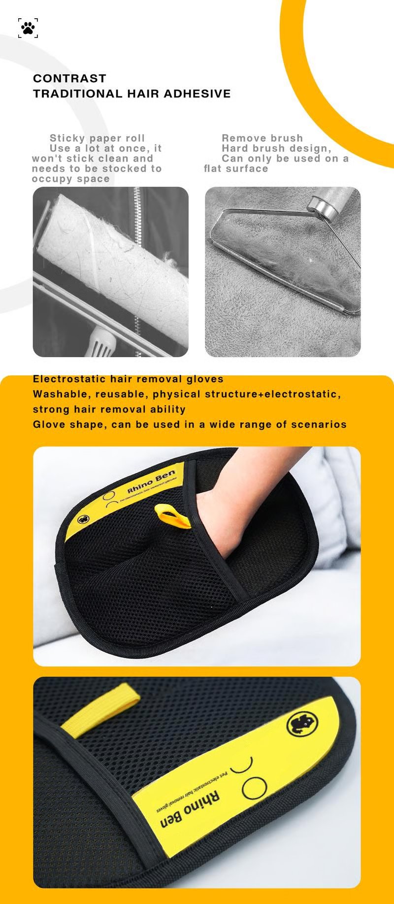 Last Day Promotion 49% OFF - Pet hair remover Electrostatic gloves