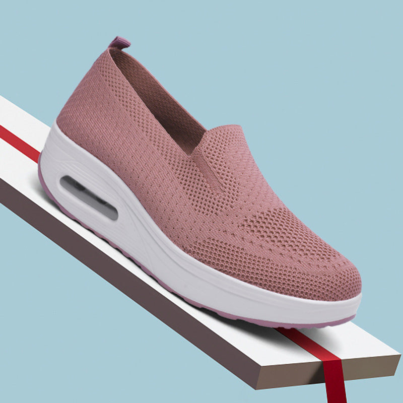 Air-Cushioned Slip-On Mesh Sneakers